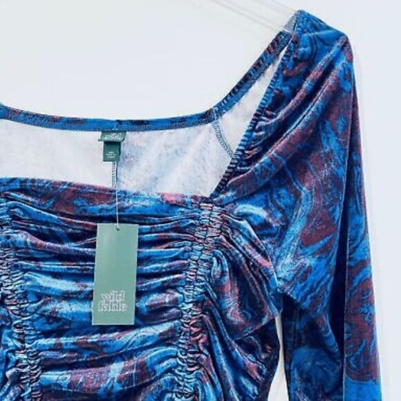 Wild Fable ruched bodycon stretch dress S - Picture 9 of 16